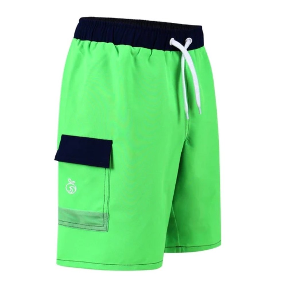 NoNetz Boys Wave Shorts: Anti Chafe Swim Trunks Lime Green Various sizes NEW